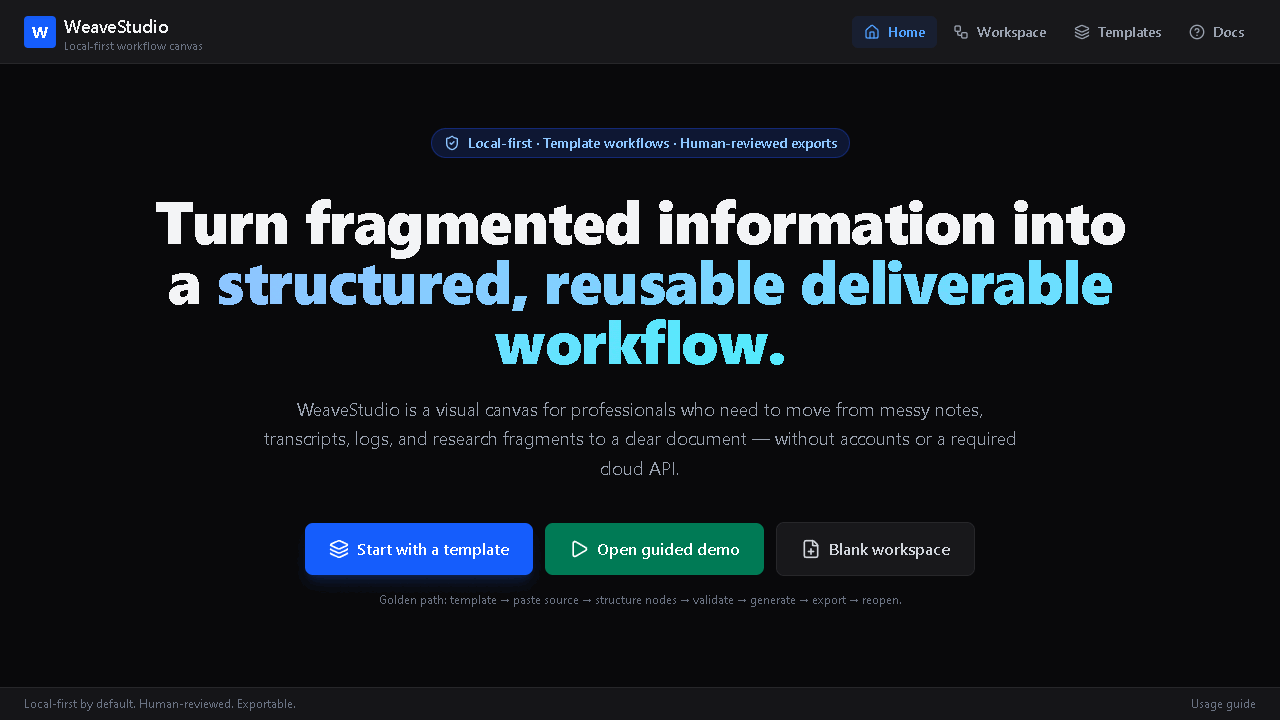 WeaveStudio screenshot